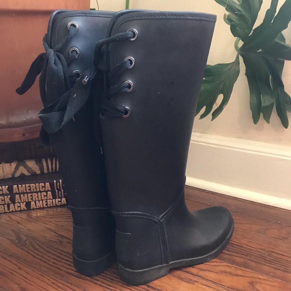 Coach felt lined rain/snow boots